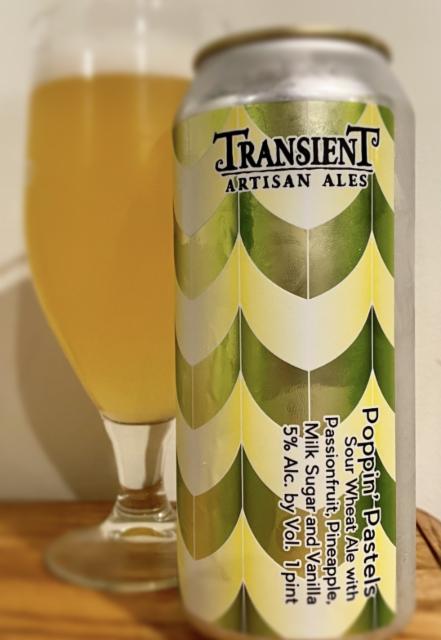 Poppin' Pastels Pineapple Passionfruit 5.0%, Transient Artisan Ales, United States