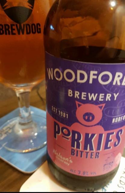 Porkies Bitter 3.8%, Woodforde's Brewery, England