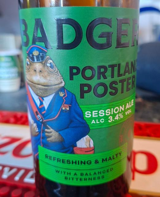Portland Poster 3.4%, Badger Brewery (Hall & Woodhouse), England