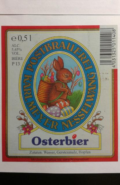 Osterbier 5.4%, Brau-Manufactur Allgäu / Post-Brauerei Nesselwang, Germany