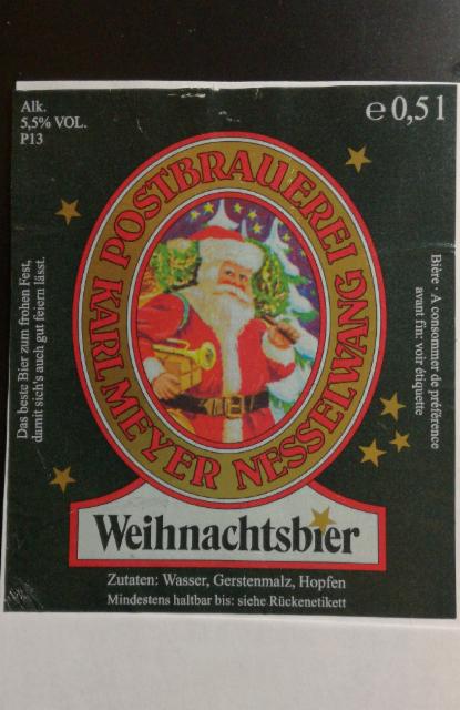 Weihnachtsbier 5.5%, Brau-Manufactur Allgäu / Post-Brauerei Nesselwang, Germany
