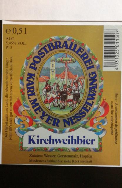 Kirchweihbier 5.4%, Brau-Manufactur Allgäu / Post-Brauerei Nesselwang, Germany