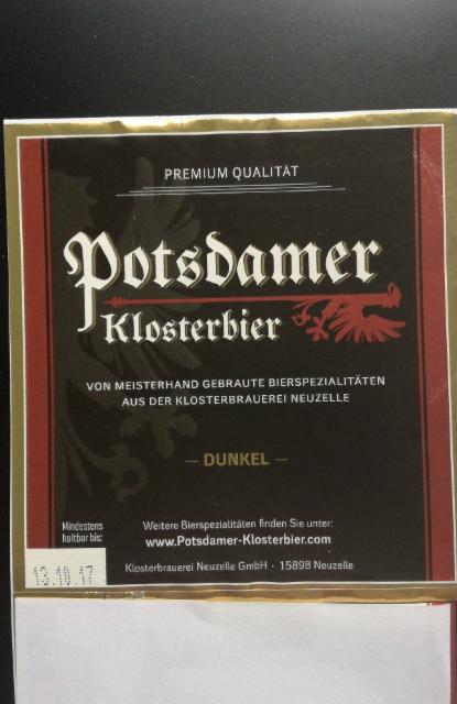 Potsdamer Klosterbier dunkel 5.0%, Klosterbrauerei Neuzelle, Germany