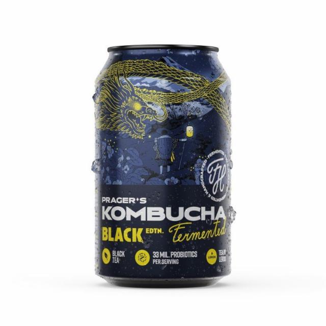 Prager's Kombucha Black Tea 0.5%, F.H. Prager, Czech Republic