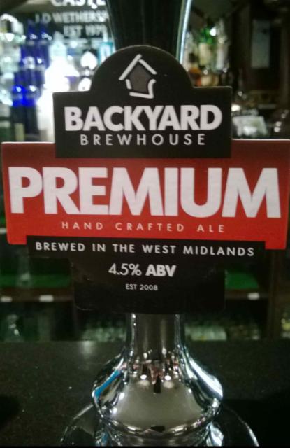 Premium 4.5%, Backyard Brewhouse, England