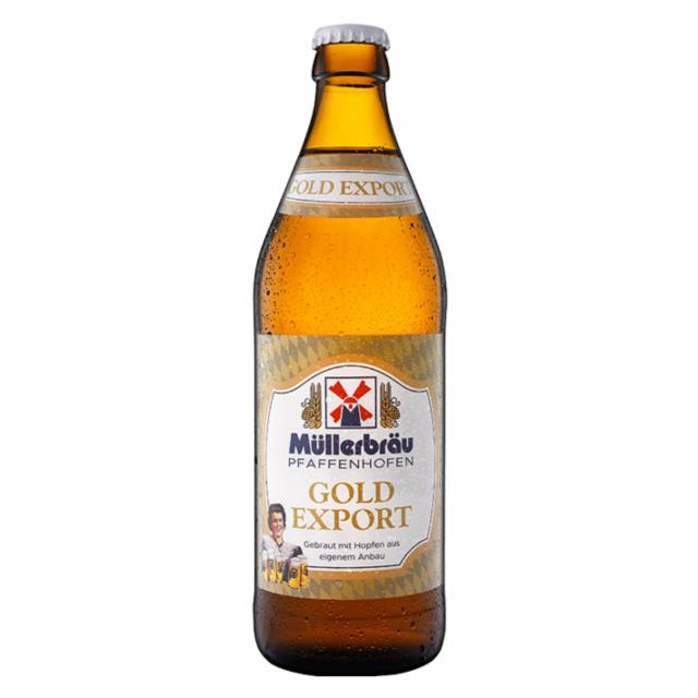 Premium Gold Export 5.2%, Müllerbräu Pfaffenhofen, Germany