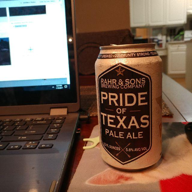 Pride of Texas Pale Ale 5.8%, Rahr & Sons Brewing, United States