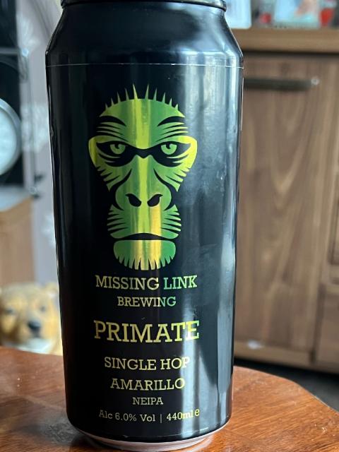 Primate : Single Hop Amarillo - Primate 6.0%, Missing Link Brewing, England