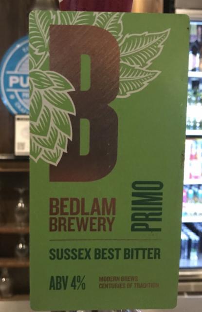 Primo 4.0%, Bedlam Brewery, England
