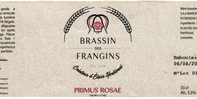 Primus Rosae, Brassin Des Frangins