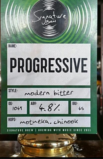 Progressive 4.8%, Signature Brew, England