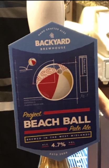 Project Beach Ball 4.7%, Backyard Brewhouse, England