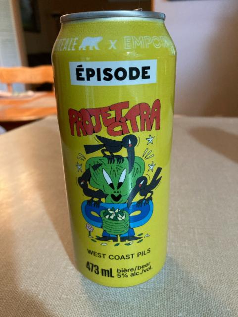Projet citra West coast pils, Boréale - Brasseurs du Nord