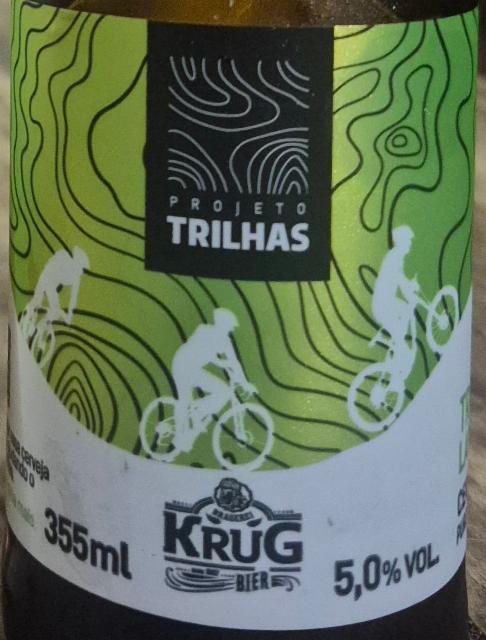 Projeto Trillhas Trail Lager 5.0%, Cervejaria Krug Bier, Brazil