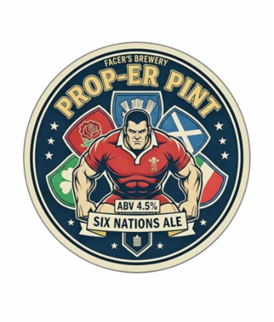 Prop-er Pint 4.5%, Facer's Flintshire Brewery, Wales