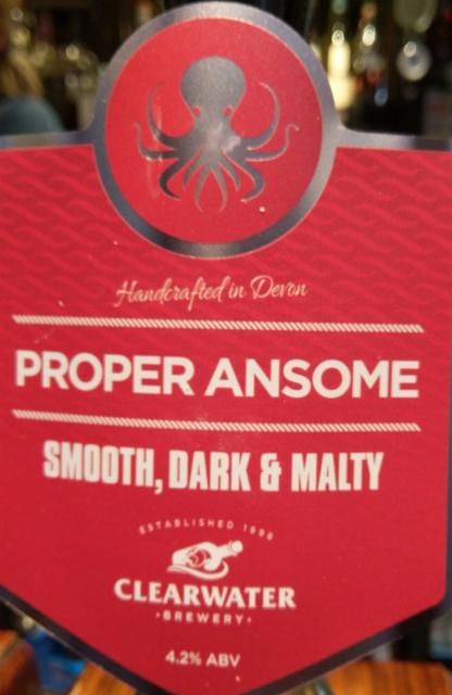 Proper Ansome 4.2%, Clearwater Brewery, England