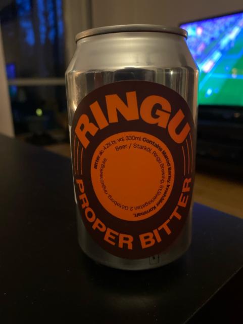 Proper Bitter 4.5%, Ringu Brewing, Sweden