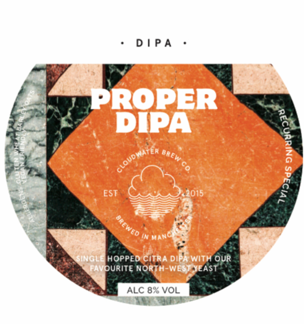 Proper DIPA: Citra edition 8.0%, Cloudwater Brew Co., England