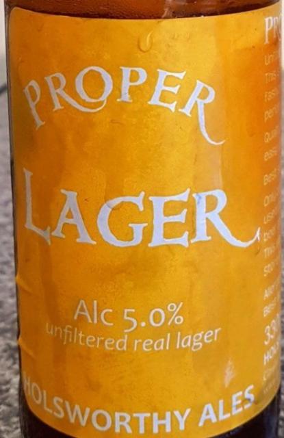 Proper Lager 5.0%, Holsworthy Ales, England
