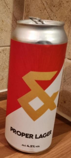 Proper Lager 4.5%, Fierce & Noble, England