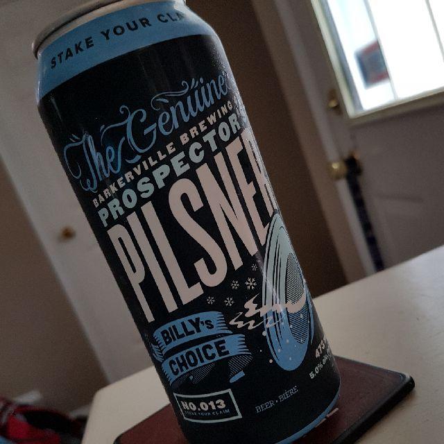 Prospector's Pilsner 5.0%, Barkerville Brewing Company, Canada