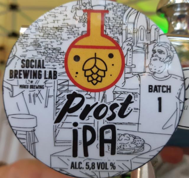 Prost IPA #1 5.8%, Social Brewing Lab By Maku Brewing, Finland