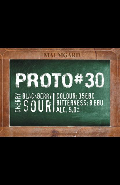 Proto #30 Cherry Blackberry Sour 5.0%, Malmgårdin Panimo, Finland