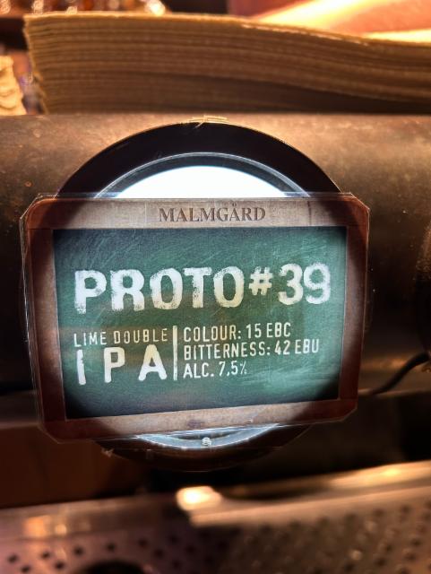 Proto #39 Lime Double IPA 7.5%, Malmgårdin Panimo, Finland