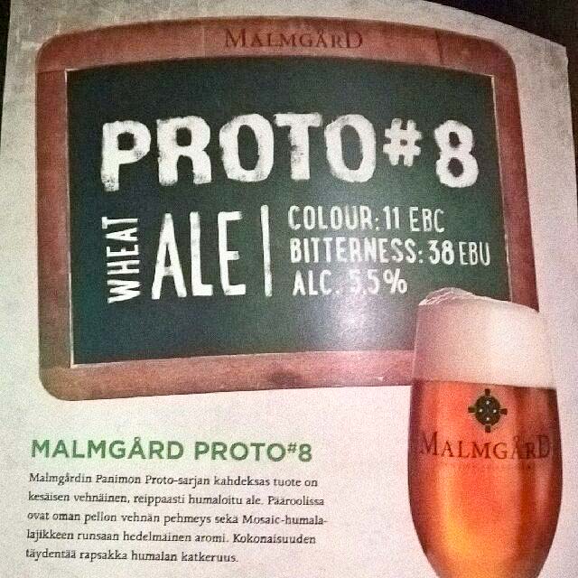 Proto #08 Wheat Ale 5.5%, Malmgårdin Panimo, Finland