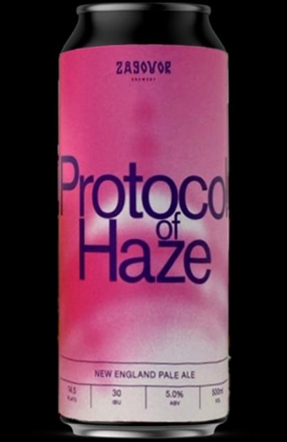 Protocol of Haze 6.0%, Zagovor Brewery, Russia
