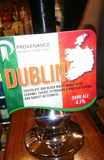 Provenance Dublin 4.1%, Hydes Salford, England