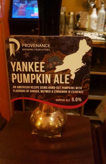 Provenance Yankee Pumpkin Ale 5.0%, Hydes Salford, England