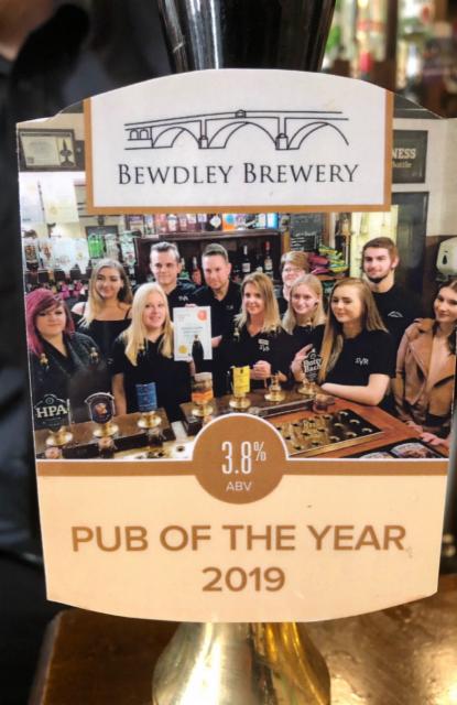 Pub Of The Year 2019 3.8%, Bewdley Brewery, England