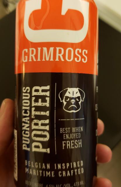 pugnacious porter 4.5%, Grimross Brewing Company, Canada