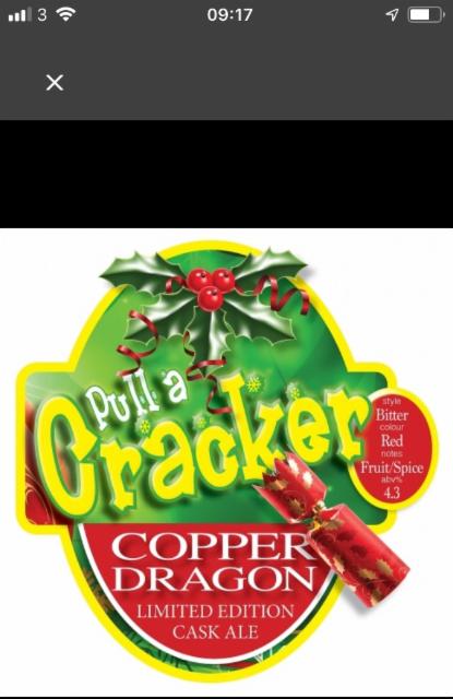 Pull A Cracker 4.3%, Copper Dragon Brewery, England