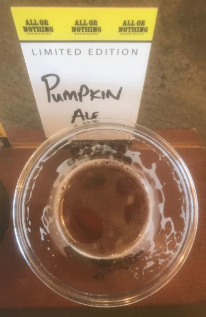 Pumpkin Ale 5.5%, All Or Nothing Brewhouse, Canada