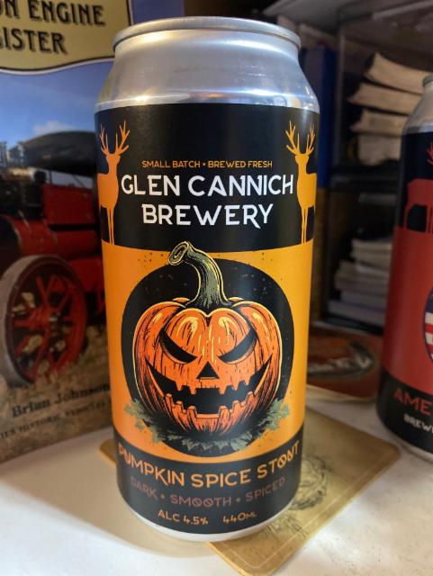 Pumpkin Spice Stout 4.5%, Glen Cannich Brewery, Northern Ireland