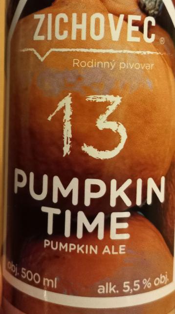 Pumpkin Time 13 5.5%, Rodinný Pivovar Zichovec, Czech Republic