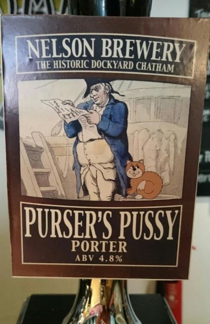 Purser's Pussy Porter 4.8%, Nelson Brewing, England