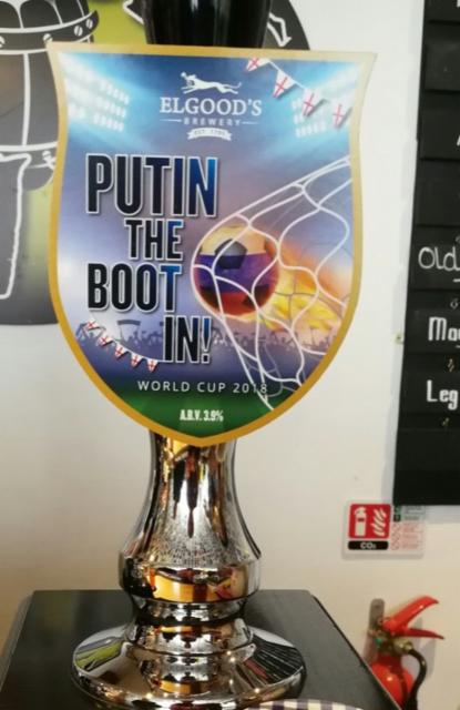 Putin The Boot In! 3.9%, Elgood's Brewery, England
