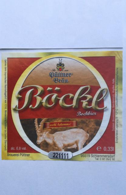 Böckl 6.8%, Brauerei Püttner, Germany
