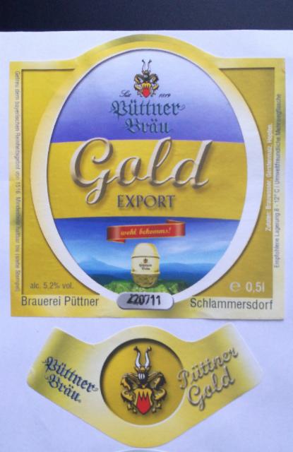 Gold Export 5.2%, Brauerei Püttner, Germany