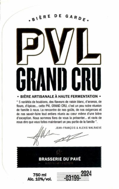 PVL Grand Cru, PVL - La Brasserie Du Pavé