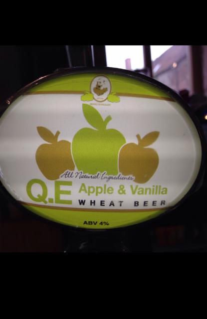 Q. E Apple & Vanilla Wheat Beer 4.0%, Elgood's Brewery, England