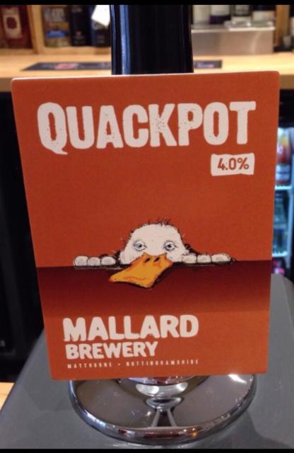 Quackpot 4.0%, The Mallard Brewery, England