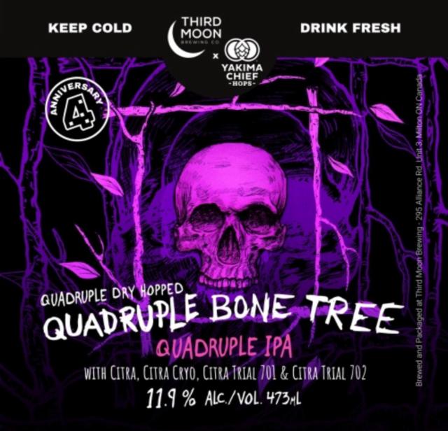 Quadruple Dry Hopped Quadruple Bone Tree 11.9%, Third Moon Brewing Company, Canada
