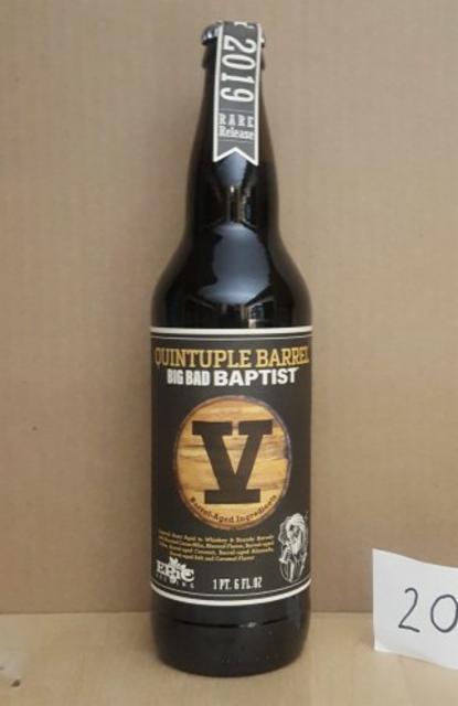 Quintuple Barrel Big Bad Baptist (2019) 11.4%, Epic Brewing Company, United States