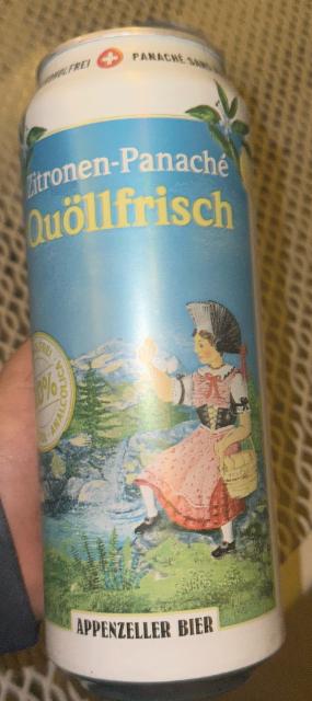 Quöllfrisch Zitronen-Panaché 0.0%, Brauerei Locher (Appenzeller), Switzerland