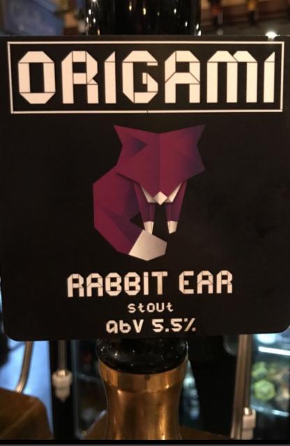 Rabbit Ear Stout 5.5%, Origami Brewing Company, England