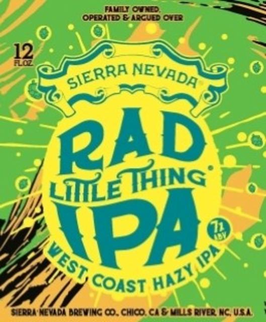 Rad Little Thing IPA 7.0%, Sierra Nevada Brewing Company, United States